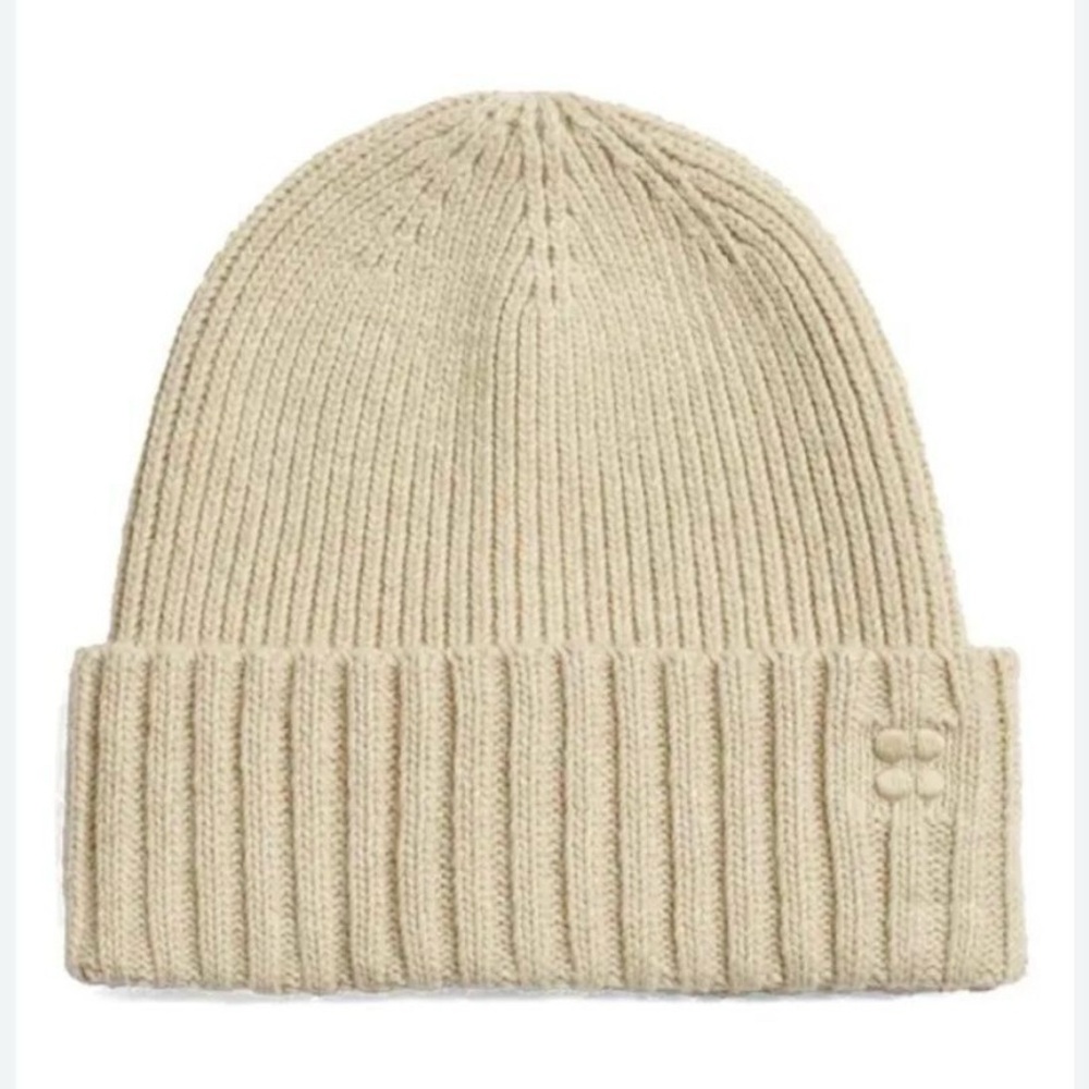 Sweaty Betty Soft Rib Knit Beanie, Pebble Beige NWOT
